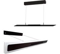 MAKA Lampadario a Sospensione Moderno LED Soffitto Design Onde Sospeso 70W Luce Bianca Naturale Calda Fredda Decorativa Lampada Interno Sospesa per Soggiorno Cucina Camera (Nero 70W)