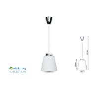 Lampadario Led a Sospensione Campana Coppa in Plastica Bianca 7W 4000K Base Crom