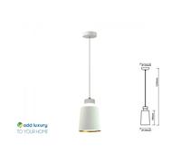 Lampadario Led a Sospensione Coppa Campana in Metallo 7W 4000K Colore Bianco Con