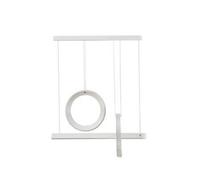 Lampadario led bianco 80w 3 elementi in acrilico contemporaneo luce 6500K 4000K [EEK: E]