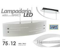 LAMPADARIO LED DA SOFFITTO IN VETRO BIANCO 7512 CM ORM-750113