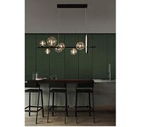 Lampadario LED Moderna Cucina Cucina Isola LED Lampada a sospensione LED, Base G9 con Palla di vetro trasparente Palla a sospensione Lampadario Nordico Luce sospesa industriale