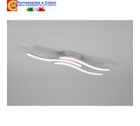 Plafoniera ROUTE LED 3 bacchette ondulate L.54cm acciaio satinato R62473407