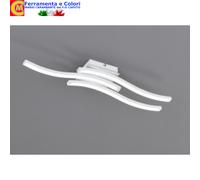 Plafoniera ROUTE LED 3 bacchette ondulate L.54cm bianca R62473131