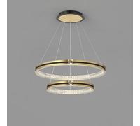 Lampadario LED Moderno dimmerabile 3 lampade a Sospensione Regolabili Nere, Cristalli sospesi della metà del secolo, plafoniera Alta Rotonda per Sala da Pranzo, Ingresso, Cucina, Soggiorno, Foyer