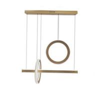 Lampadario led oro 80 watt 3 elementi in acrilico contemporaneo luce 6500K 4000K [EEK: E]