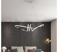Lampadario Led Soffitto a Sospensione design moderno a Fiocco in alluminio croma [EEK: E]