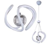 Lampadario LED Soffitto Moderno 35W Plafoniera a Sospensione Cerchi Bianco Nero [EEK: A+++]