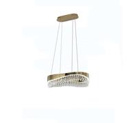 Lampadario led sospensione oro 35 w contemporaneo cristalli in acrilico 6500k [EEK: E]