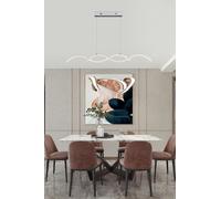 Lampadario led sospeso onda 25w pendente ondulato design moderno bianco argento