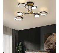 Lampadario LED Sputnik, Lampada A Sospensione Moderna Con Testa Di Luce Girevole Flessibile, Con Telecomando, Apparecchio Di Illuminazione Da Soffitto Per Camera Da Letto Soggiorno Ufficio(6 heads,Bla
