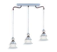 Lampadario Lin. Classico Ferrara Metallo E Ceramica Nero Sfumato Rame 3 Luci E14