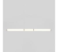 Lampadario Lineare Da 32 W A LED Con Dimmer A 3 Colori, Lampada A Sospensione A Tubo In Acrilico, Lampada A Sospensione A Striscia Lunga, Lampada Minimalista For Isola Cucina, Tavolo Da Pranzo(Gold)