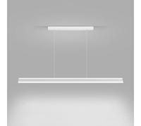 Lampadario lineare minimalista Plafoniera LED Lampada a sospensione dimmerabile, Apparecchio di illuminazione a isola da cucina a striscia lunga, Lampadari da ufficio da tavolo da pranzo con telecoman