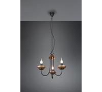 Lampadario LIVIA 3 luci D.47 metallo nero e oro anticato 101700332