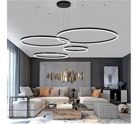 Lampadario Living Room Chandelier Modern Home Round Room Sala da Pranzo Lampada Black Ring Light LED Lightture a Sospensione,per l'arredamento della casa