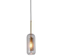 Lampadario, luci a LED lampadario 1 illuminazione a sospensione luminosa per l'isola della cucina con struttura metallica con tavolo da barra a soffitto regolabile in vetro trasparente (13*30 cm)