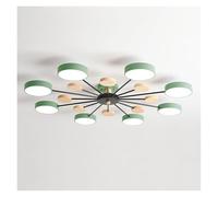 Lampadario luci del soffitto a soffitto Sputnik lampadario soffitto di metà secolo 3 Lampada da Legno Grigio Verde colica Vicino alla Molecola Leggera del soffitto Illuminazione Rotonda per Camera da