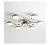 Lampadario luci del soffitto a soffitto Sputnik lampadario soffitto di metà secolo 3 Lampada da Legno Grigio Verde colica Vicino alla Molecola Leggera del soffitto Illuminazione Rotonda per Camera da