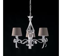 Lampadario lume applique ferro laccato bianco decorazione shabby BL184 3 5 luci