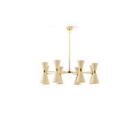 Lampadario Megafono 16 Oro/Avorio