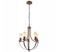 Lampadario Metallo Rustico Ø 45 CM 3-flammig E27 Marrone Pendelleuchte Sala