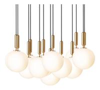 Lampadario Miira 13 Grande in Ottone e Opale