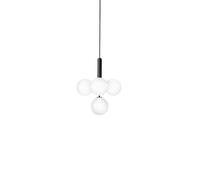 Lampadario Miira 4 Grigio Roccia e Bianco Opale