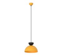 Lampadario Minimal Efesto Acciaio Nero Arancione 1 Luce Gx53 Ip20