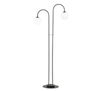 Lampadario Minimal Utu Acciaio Nero 2 Luci E14 Ip20