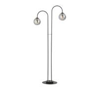 Lampadario Minimal Utu Acciaio Nero Grigio 2 Luci E14 Ip20