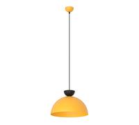 Lampadario Minimal Venus Acciaio Nero Arancione Large 1 Luce Gx53