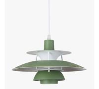 Lampadario Minimalista, Altezza Regolabile, Lampada A Sospensione Nordica Danese Con Paralume Imitazione UFO E Attacco E27, Lampade A Sospensione Per Soggiorno Sala Da Pranzo E Cucina(30cm,Green 2)