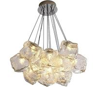Lampadario Minimalista Creativo a Forma di cubo di Ghiaccio, Lampada a Sospensione in Vetro di Lusso Italiano, lampadario da soffitto Moderno Personalizzato di Design Europeo, soffitto per i