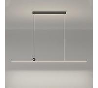 Lampadario minimalista Lampadario lineare Lampada da soffitto Tavolo da pranzo Illuminazione Lampade a sospensione a LED Lampadari a striscia lunga Lampade a sospensione per ristorante Ufficio Cucina
