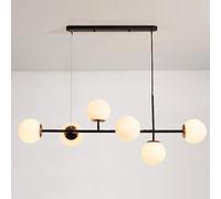Lampadario Moderno a 6 luci in Cristallo - Altezza Regolabile, Elegante Design a Sfera per Soggiorno, Sala da Pranzo, Illuminazione d'interni per ristoranti