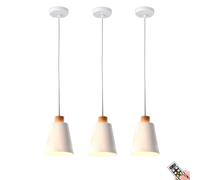 Lampadario Moderno a Batteria con Telecomando Edina Ricaricabile Tramite Usb, Elegante Illuminazia Sospensiper Isola Cucina, Soggiorno, Tavolo da Pranzo,Dario Bianco