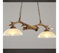Lampadario moderno a forma di corna di cervo, LED, creativo, retrò, in resina, per la casa, soggiorno, sala da pranzo, bar, decorazioni (style E)