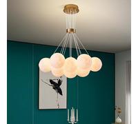 Lampadario Moderno A Forma di Globo, Lampada A Sospensione Decorazione, Luna e Pianeta Lampada A Sospensione Creativa per Camera da Letto e Soggiorno, Altezza Regolabile(13 Heads, A)