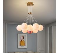 Lampadario Moderno A Forma di Globo, Lampada A Sospensione Decorazione, Luna e Pianeta Lampada A Sospensione Creativa per Camera da Letto e Soggiorno, Altezza Regolabile(13 Heads, B)
