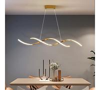 Lampadario Moderno a LED con Anello in Legno - Lampada a Sospensione Giapponese dimmerabile, Ideale per Isola Cucina e Sala da Pranzo, Design Circolare Contemporaneo, 50x50x6 cm (20x20x2 pol