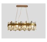Lampadario Moderno a LED in Cristallo Trasparente K9, Decorazione per la casa, lampadario Rotondo, plafoniera da Cucina, Sala da Pranzo contemporanea