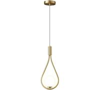 Lampadario moderno a LED, lampada a sospensione da comodino con sfera in vetro e ottone, lampada a sospensione lunga di lusso, illuminazione regolabile a LED,per la scala d'ingresso