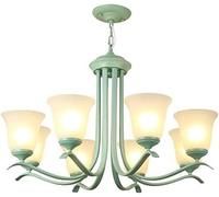 Lampadario Moderno a LED, Lampadario Moderno a 8 Luci Lustri in Metallo Verde Compatibile con Corridoio, Sala da Pranzo, Soggiorno, Camera da Letto,luce della cucina