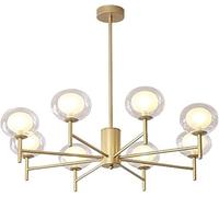 Lampadario Moderno a LED Lampadario Moderno Industriale Sputnik Lampadario a Bolle di Vetro Lampada a Sospensione con paralumi in Vetro Trasparente Lampada a Sospensione,Apparecchio di Illuminazione