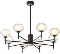 Lampadario Moderno a LED Lampadario Moderno Industriale Sputnik Lampadario a Bolle di Vetro Lampada a Sospensione con paralumi in Vetro Trasparente Lampada a Sospensione,Apparecchio di Illuminazione