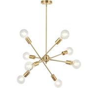 Lampadario Moderno a LED, lampadario Moderno Sputnik a 6/8 luci, Illuminazione a Sospensione, lampadari in Ottone Spazzolato, Lampada da soffitto in Oro di metà secolo, Lampada a s