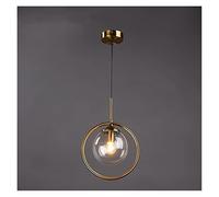 Lampadario Moderno a LED Oro/Nero con Perline di Vetro Trasparente a Forma di Bolla e Stella, Ideale per Soggiorno, Sala da Pranzo e Camera da Letto, Modello B-15bubbles-Whitelight.