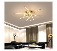 Lampadario Moderno a LED Oro/Nero con Perline di Vetro Trasparente a Forma di Bolla e Stella, Ideale per Soggiorno, Sala da Pranzo e Camera da Letto, Modello G-8bubbles-Whitelight.