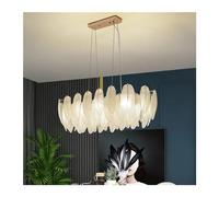 Lampadario moderno a soffitto a LED Lampada a sospensione in piuma di vetro di lusso Lampadario Compatible with sala da pranzo e camera da letto,luce soffusa